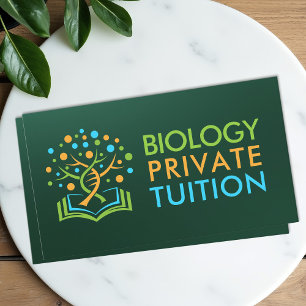 Biology Science Tutoring Services - Teacher Business Card