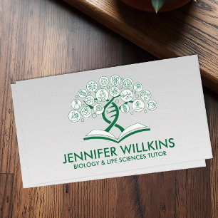 Biology Science Tutoring Services - Teacher Business Card