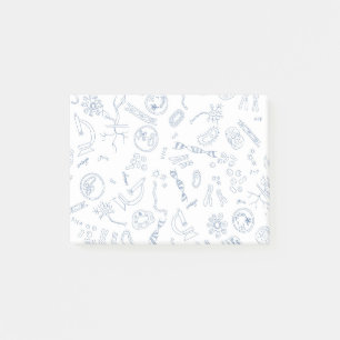 Biology scientific diagrams design post-it notes