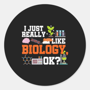 biology teacher gift science student biology classic round sticker