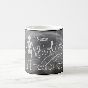 Biology Teacher Gift Skeleton Personalised Coffee Mug