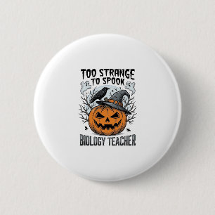 Biology Teacher Halloween Shirt Spooky Pumpkin Rav 6 Cm Round Badge