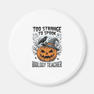 Biology Teacher Halloween Shirt Spooky Pumpkin Rav Magnet