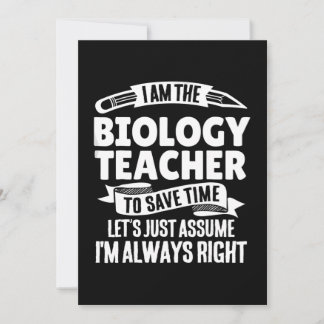 biology teacher - of course im awesome holiday card