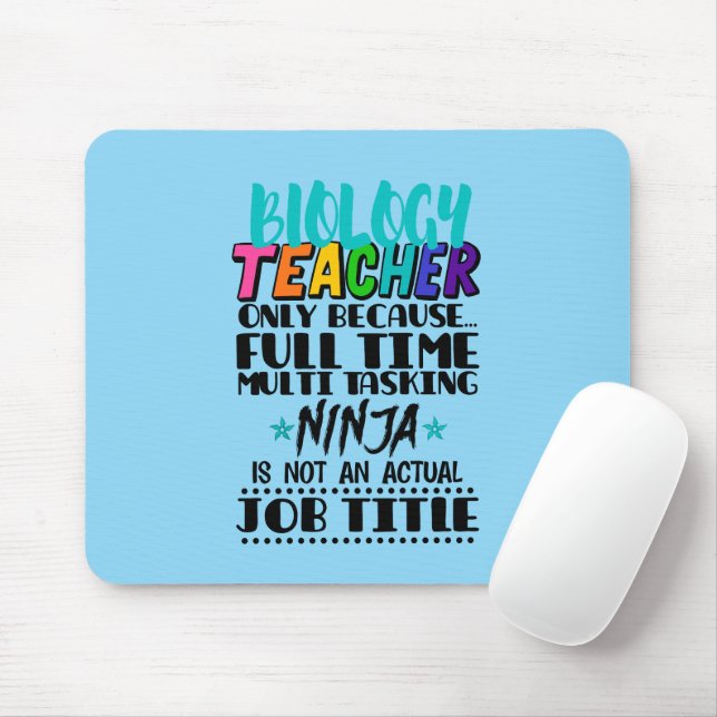 Biology Teacher Only Because Full Time Multi  Mouse Pad (With Mouse)
