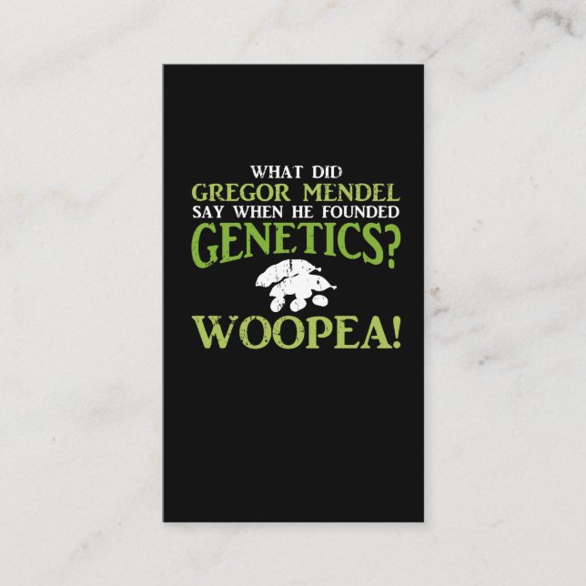 Biology Teacher Science Joke Nerdy Humour Gift Business Card (Front)