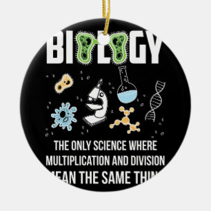 Biology The Only Science Where Multiplication Ceramic Tree Decoration