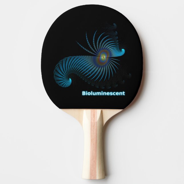 Bioluminescent Alien Sea Creature Ping Pong Paddle (Front)