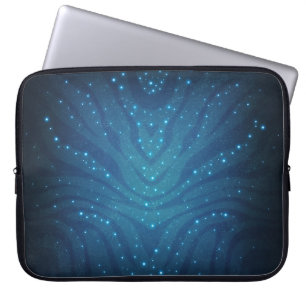 Bioluminescent Blue Alien Skin Pattern - Avatar Laptop Sleeve