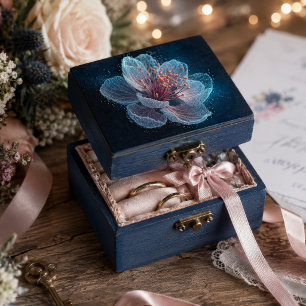 Bioluminescent Cyan Pink Particle Sakura Decoupage Tissue Paper