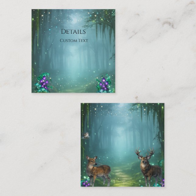 Bioluminescent Elegance Wedding Collection Enclosure Card (Front/Back)