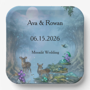 Bioluminescent Elegance Wedding Collection Paper Plate