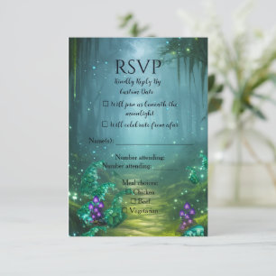 Bioluminescent Elegance Wedding Collection RSVP Card