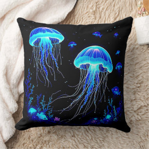 Bioluminescent Jellyfish Dream Cushion