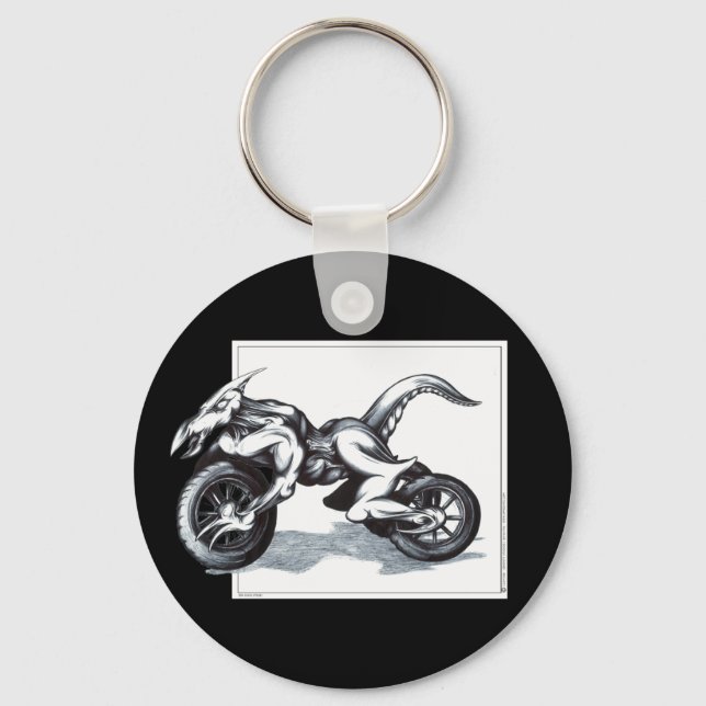Biomechanical Draconic Trike Key Ring (Front)