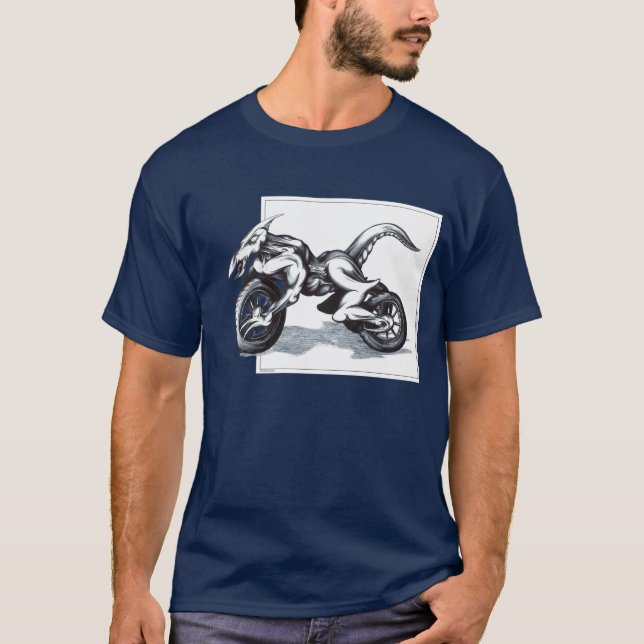 Biomechanical Draconic Trike T-Shirt (Front)