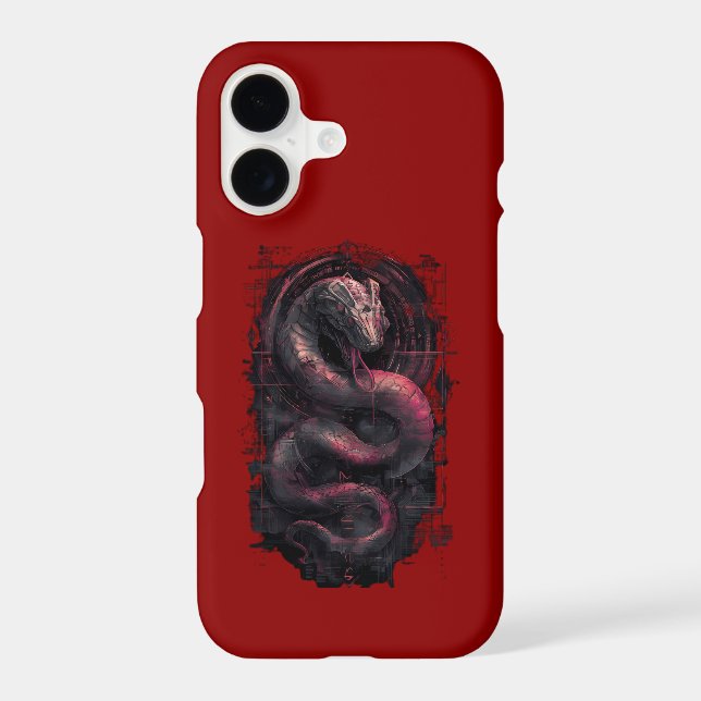 Biomechanical Snake Dark Tech Phone Case (Back)
