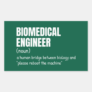 Biomedical Design Engineer Definition Rectangular Sticker