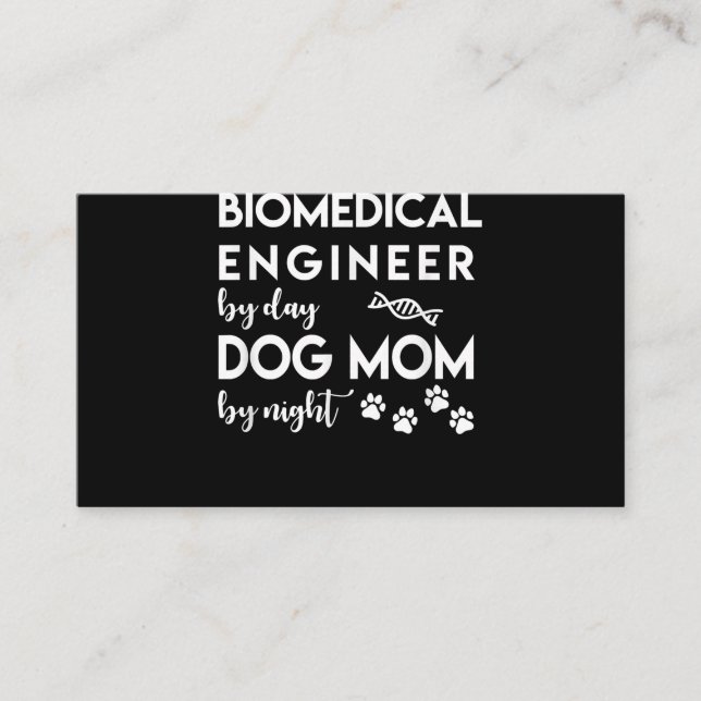 Biomedical Engineer Dog Mum Dog Lover Bio Engineer Business Card (Front)