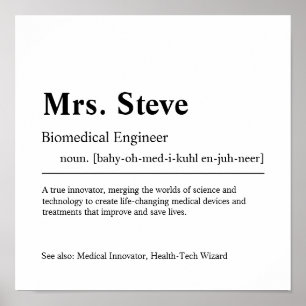Biomedical Engineer Personalised Gift Poster