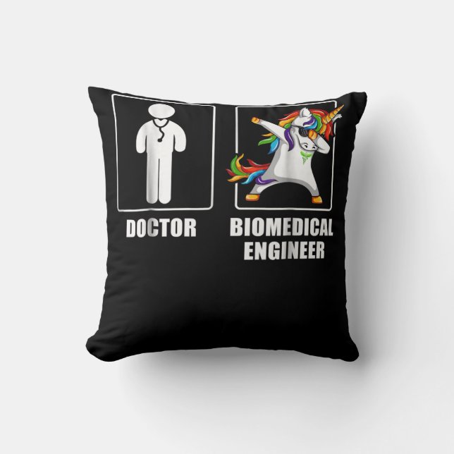 Biomedical Engineer Unicorn Dabbing Funny Lovers Cushion (Front)