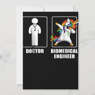 Biomedical Engineer Unicorn Dabbing Funny Lovers Thank You Card