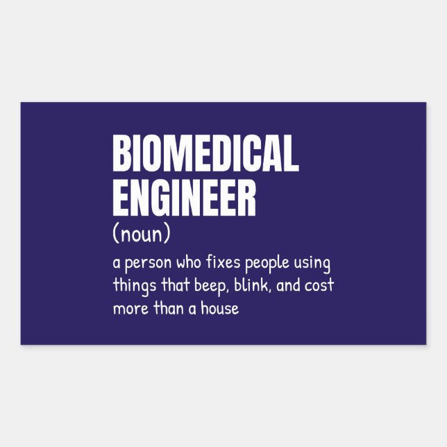 Biomedical Tech Funny Definition Rectangular Sticker (Front)