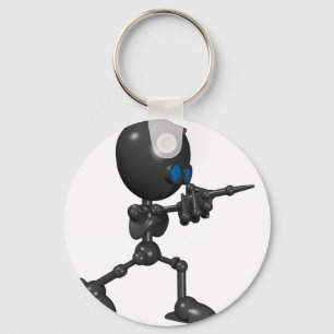 Bionic Boy 3D Robot - Finger Guns - Original Key Ring