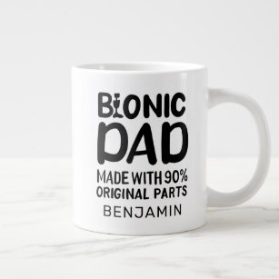 Bionic Dad Knee Replacement Celebration Large Coffee Mug