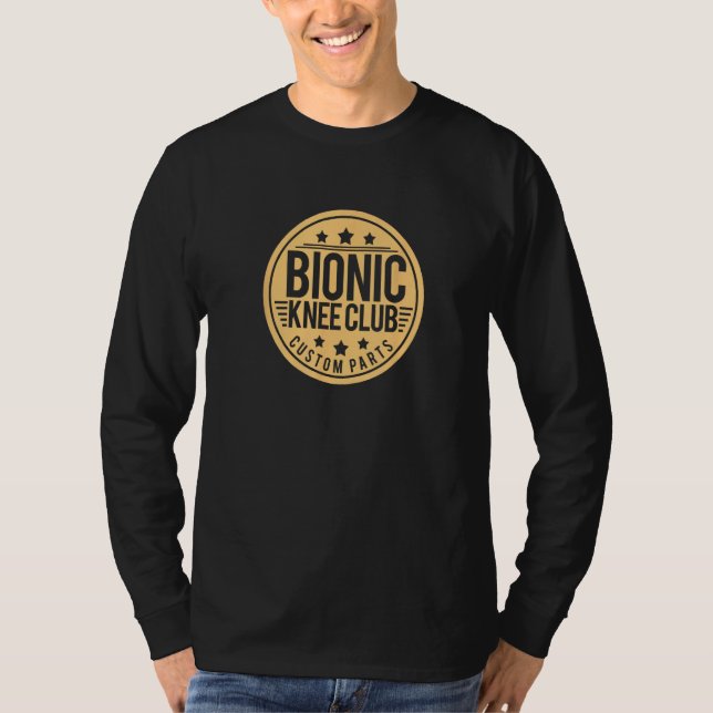 Bionic Knee Club Knee Surgery Knee Replacement Rec T-Shirt (Front)