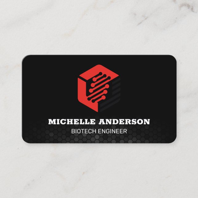 Biotech Molecule | Geometric | Corporate Business Card (Front)