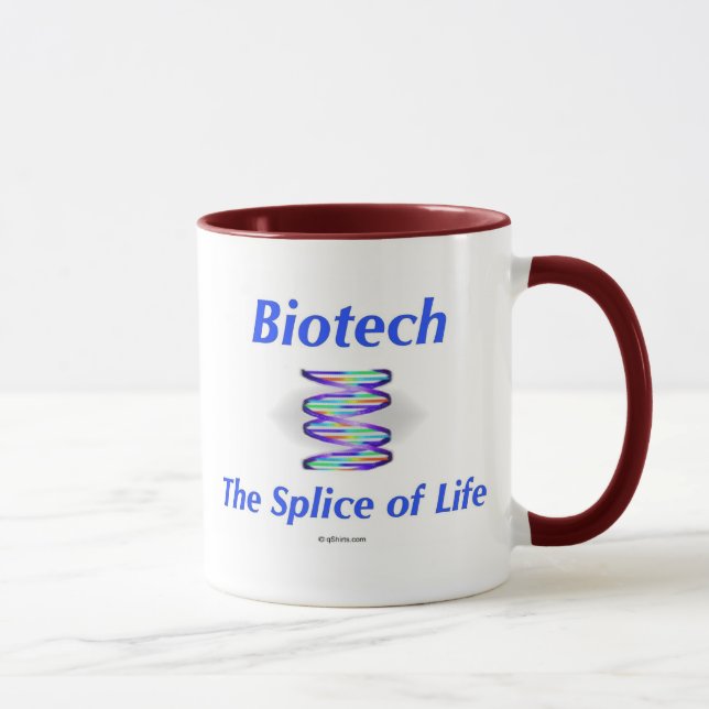 Biotech. The Splice of Life. (white background) Mug (Right)