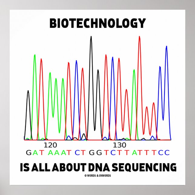 Biotechnology Is All About DNA Sequencing Poster (Front)