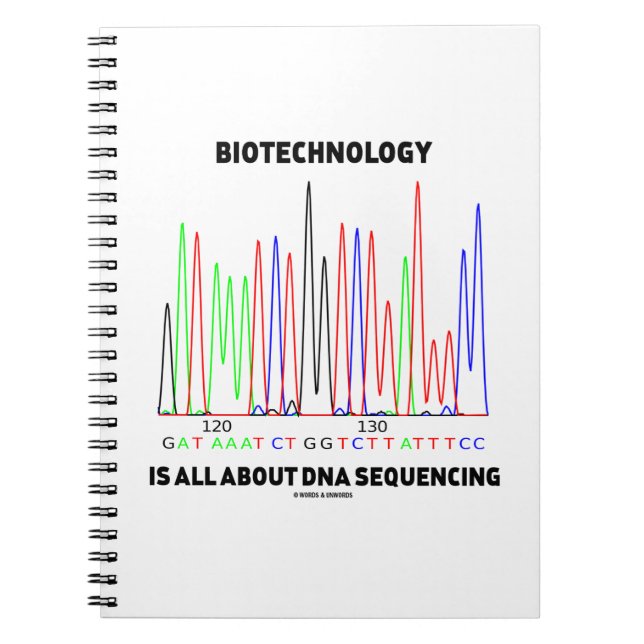 Biotechnology Is All About DNA Sequencing Spiral Notebook (Front)
