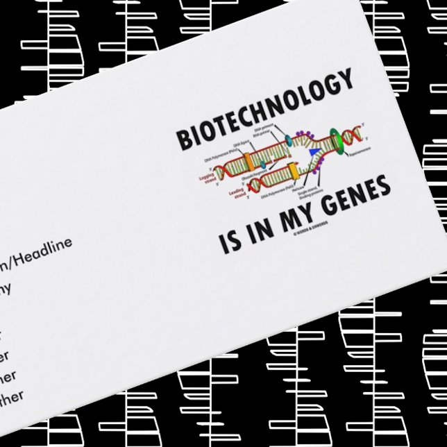 Biotechnology Is In My Genes (DNA Replication) Business Card (Classic molecular biology business card for any biotechnologist or geneticist)