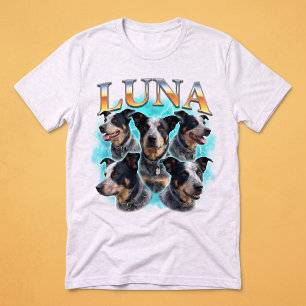 Bipabop Classic Pet Photo Collage Lightning Tri-Blend Shirt