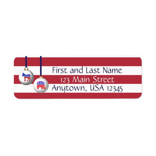 Bipartisan Red White and Blue Patriotic Christmas (Front)