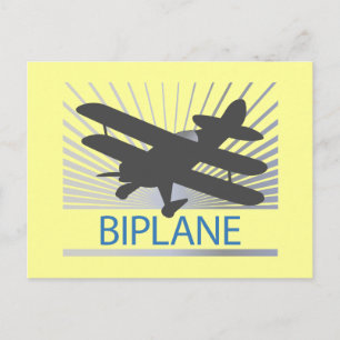Biplane Aeroplane Postcard
