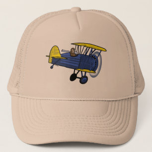 Biplane hat -- blue