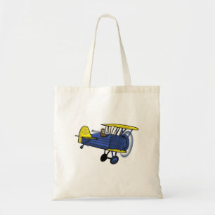Biplane tote -- blue bag