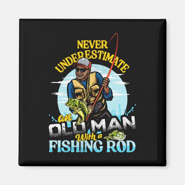 Bipoc B Fishing Birthday Tee Never Underestimate O Magnet (Front)