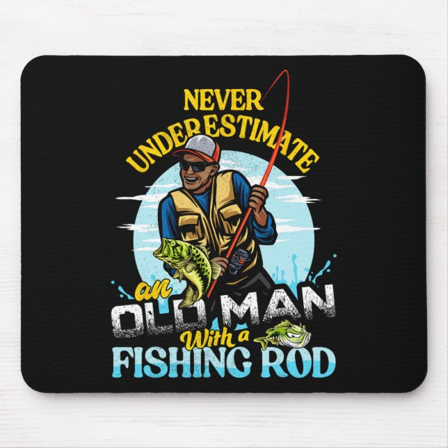 Bipoc B Fishing Birthday Tee Never Underestimate O Mouse Pad (Front)