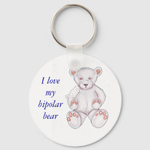 Bipolar Bear Keychain - Customised