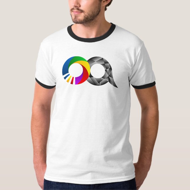 Bipolar Bear Rainbow Icon Ringer T-Shirt (Front)