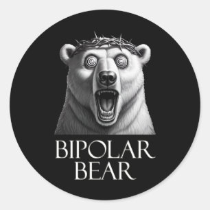 Bipolar Bear Sticker1 Classic Round Sticker