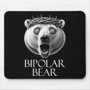 Bipolar Bear Sticker Mouse Pad