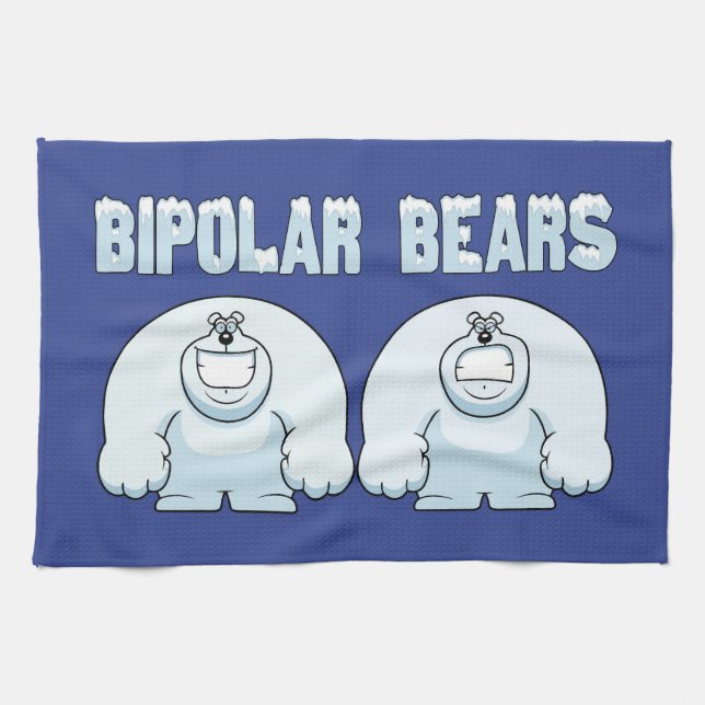 BIPOLAR BEARS TEA TOWEL (Horizontal)