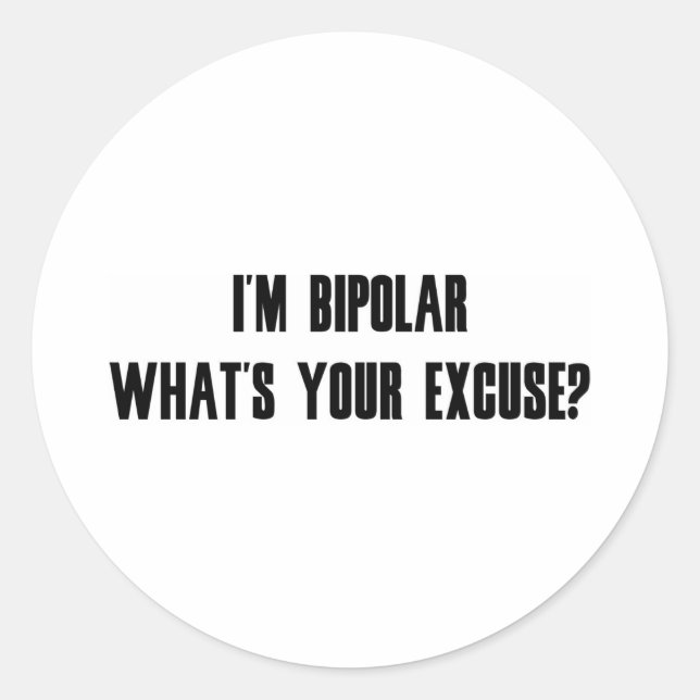 Bipolar Classic Round Sticker (Front)