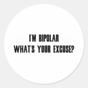 Bipolar Classic Round Sticker