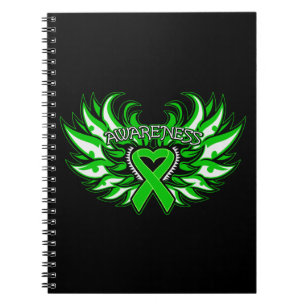 Bipolar Disorder Awareness Heart Wings Notebook